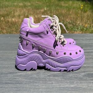 Space Candy Platform Lilac Purple Hidden Wedge Sneaker